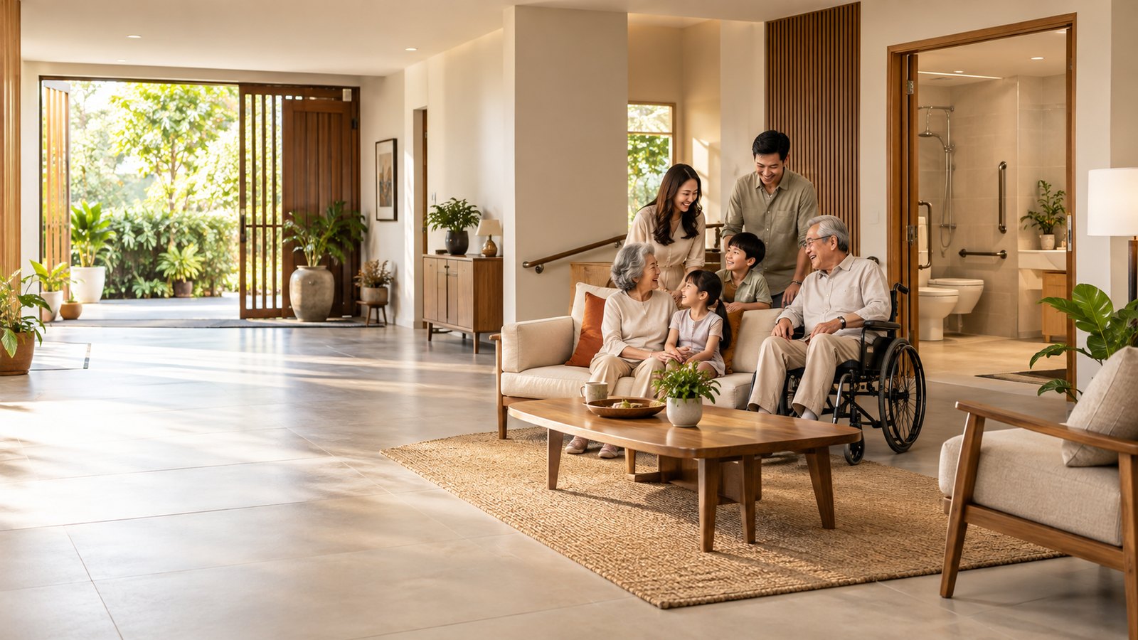 บ้าน Universal Design สำหรับครอบครัวหลายช่วงวัย